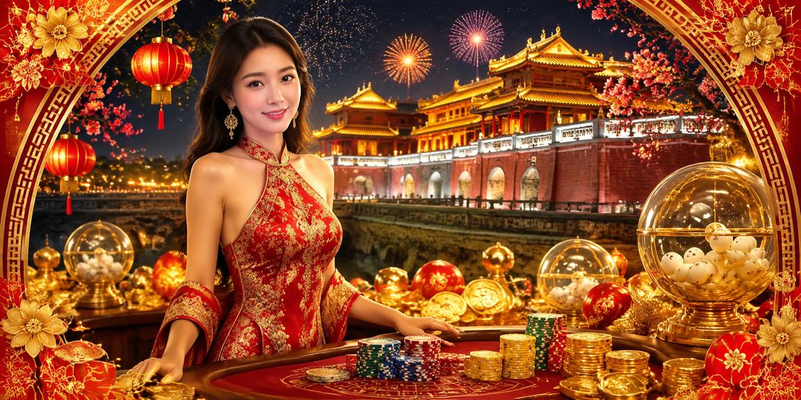 Khách hàng tại Huế tham khảo ưu đãi voucher và xổ số trong không gian lễ hội