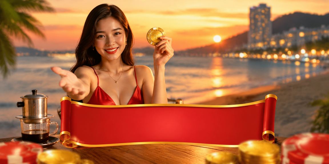 Khu casino và cá cược tại Phú Quốc với khung cảnh cà phê ngoài trời